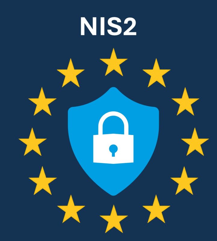 Grafik NIS2 EU skjold lås
